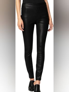 Blank NYC black faux leather pull-on leggings